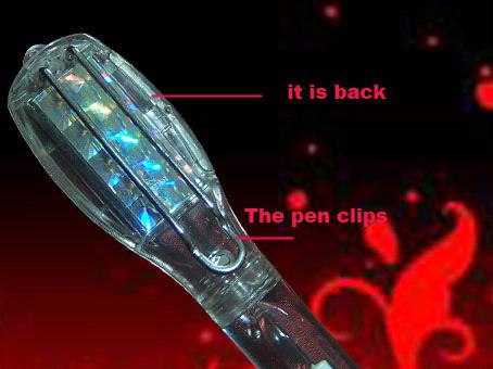 ball pen with solar power flash
